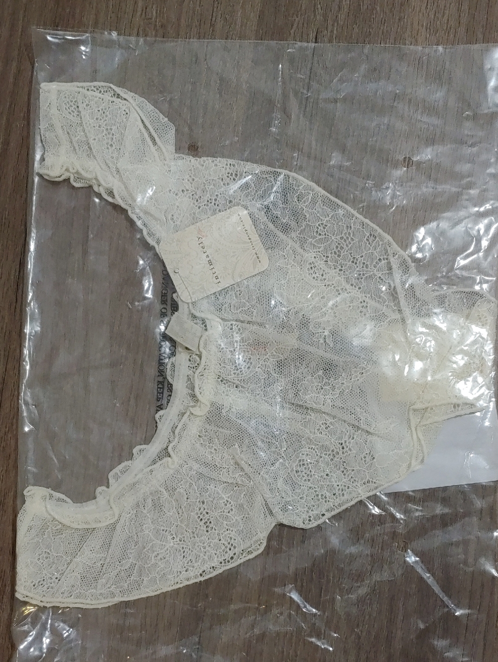 Free People FP Gia Tanga Ivory High Rise Panties